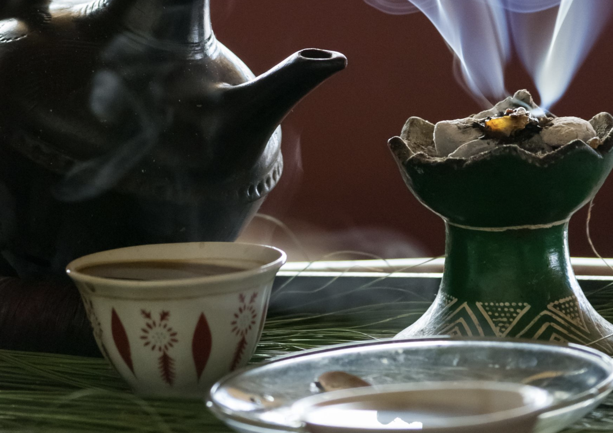 Cacao ceremonial teapot and vessels