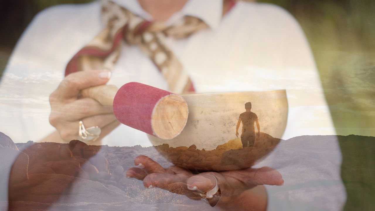 Sacred healing with a singing bowl