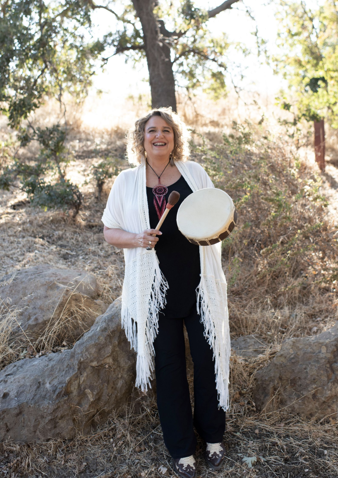 Shakti drumming in ceremony